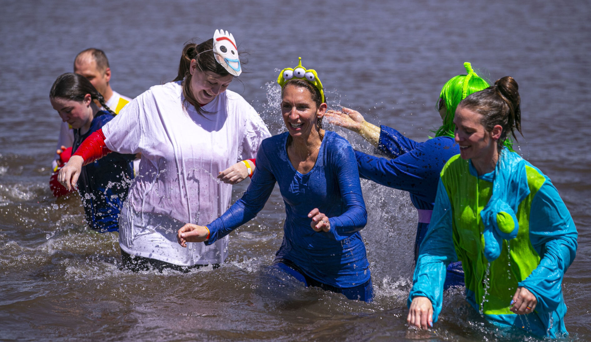 A WARM DAY FOR A POLAR PLUNGE